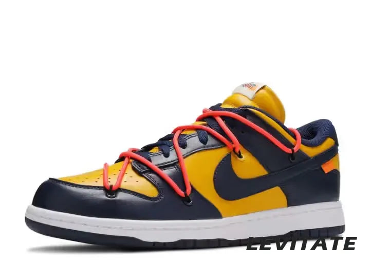 Nike Dunk Low Off-White ‘University Gold Midnight Navy’ Mens