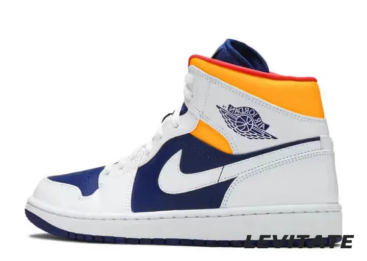 Nike Air Jordan 1 Mid "Royal Blue Laser Orange" Mens