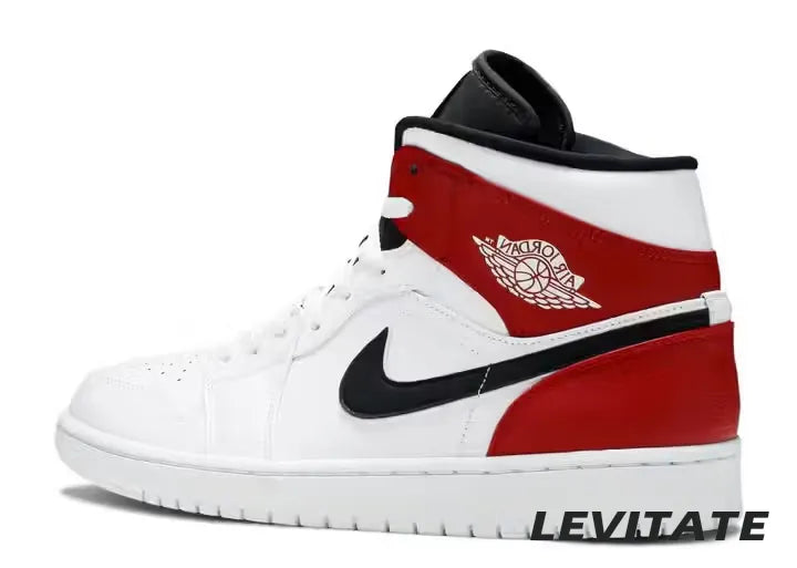 Nike Air Jordan 1 Mid "White Black Gym Red" Mens