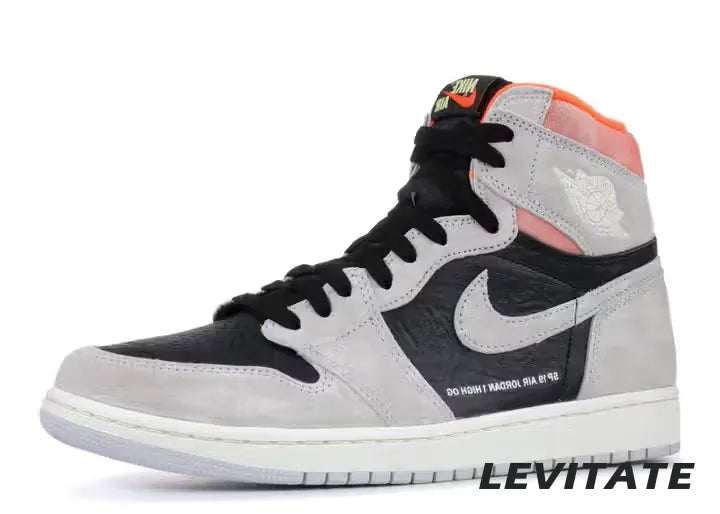 Nike Air Jordan 1 Retro High 'Neutral Grey Hyper Crimson' Mens