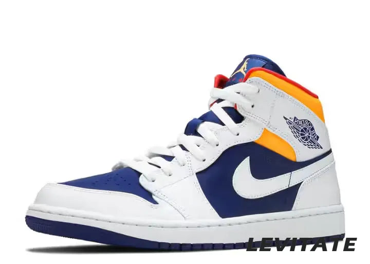Nike Air Jordan 1 Mid "Royal Blue Laser Orange" Mens