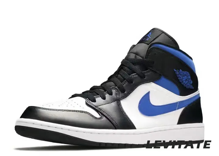 Nike Air Jordan 1 Mid 'White Black Racer Blue' Mens