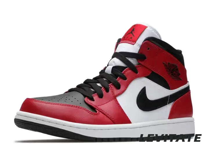Nike Air Jordan 1 Mid Chicago 'Black Toe' Mens