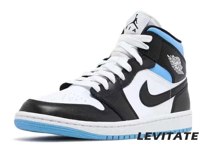 Nike Air Jordan 1 Mid 'University Black White' Womans