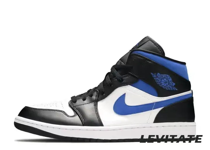 Nike Air Jordan 1 Mid 'White Black Racer Blue' Mens
