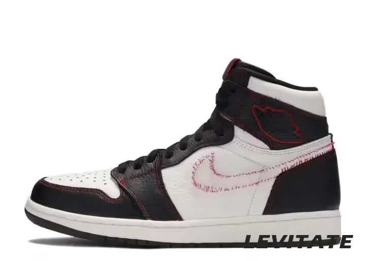 Nike Air Jordan 1 Retro High 'Defiant White Black Gym Red' Mens