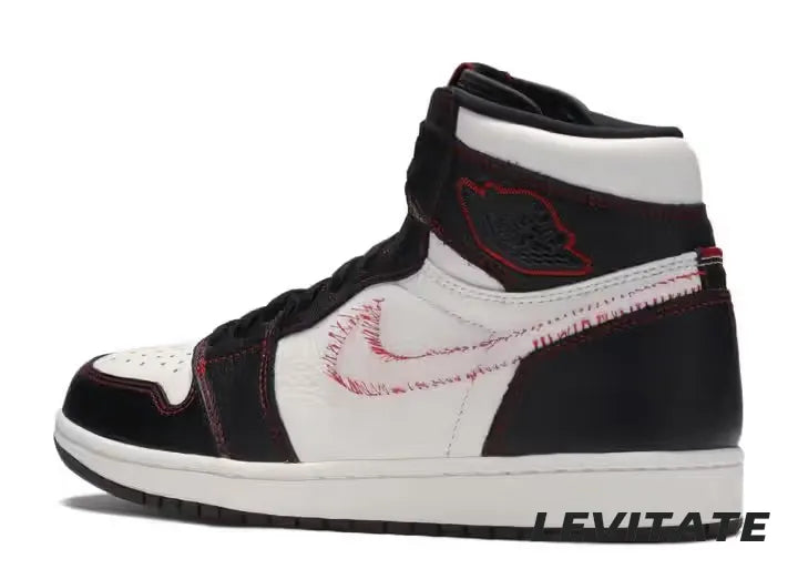 Nike Air Jordan 1 Retro High 'Defiant White Black Gym Red' Mens