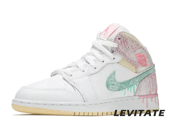 Nike Air Jordan 1 Mid 'Paint Drip' GS