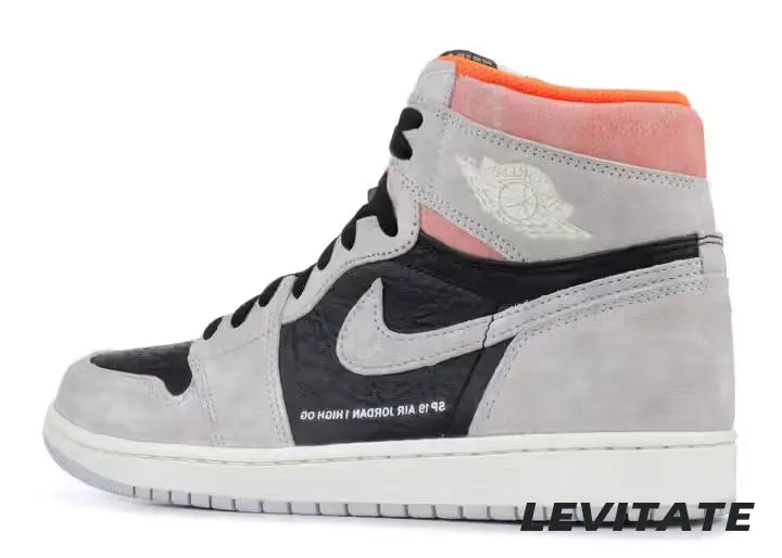 Nike Air Jordan 1 Retro High 'Neutral Grey Hyper Crimson' Mens