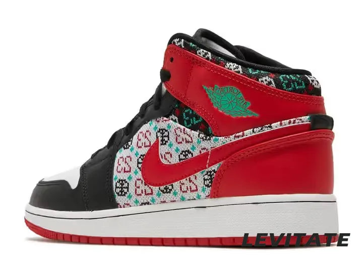 Nike Air  Jordan 1 Mid SE 'Ugly Christmas Sweater' GS