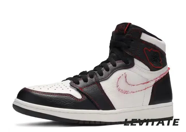 Nike Air Jordan 1 Retro High 'Defiant White Black Gym Red' Mens