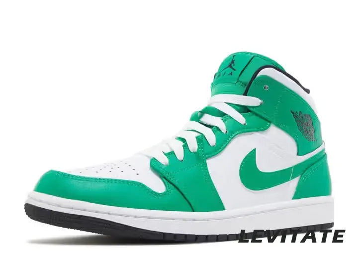 Nike Air Jordan 1 Mid 'Lucky Green' Mens