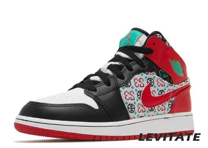 Nike Air  Jordan 1 Mid SE 'Ugly Christmas Sweater' GS