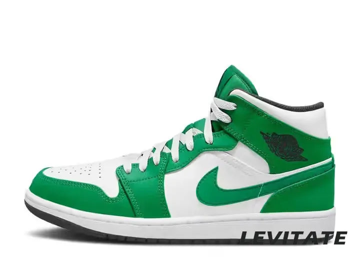 Nike Air Jordan 1 Mid 'Lucky Green' Mens