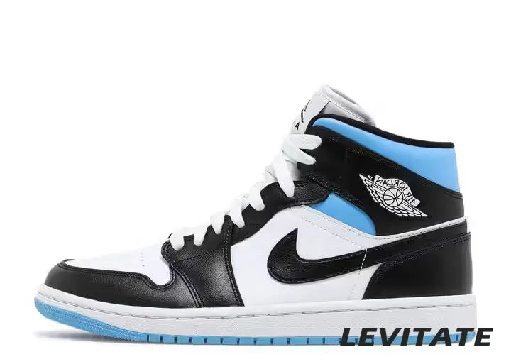 Nike Air Jordan 1 Mid 'University Black White' Womans