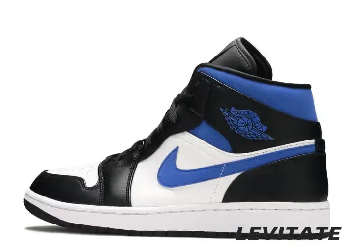 Nike Air Jordan 1 Mid 'White Black Racer Blue' Mens