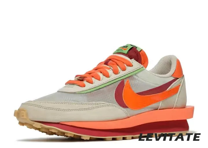 Nike LD Waffle sacai CLOT Kiss of Death Net Orange Blaze